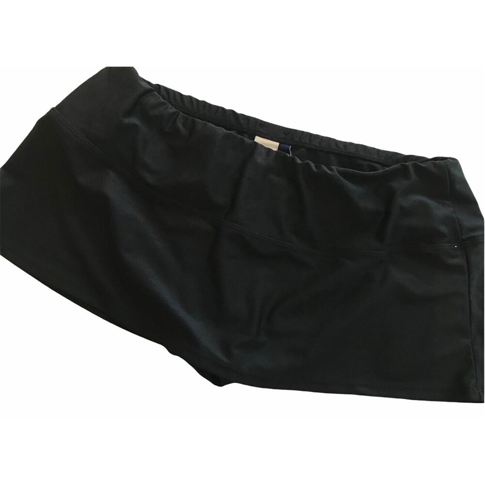 Size 4 Chaps Womens‎ Black New Skirted Hipster Bathing Suit Bottoms